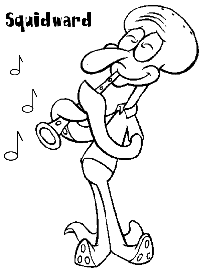 Plansa de colorat cu Spongebob 35 48
